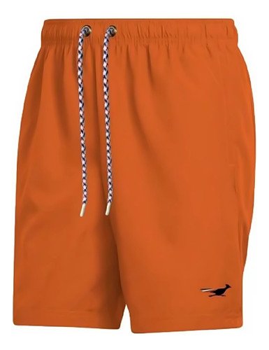 Bermuda Papaléguas Tactel Longa 3 Bolsos Laranja