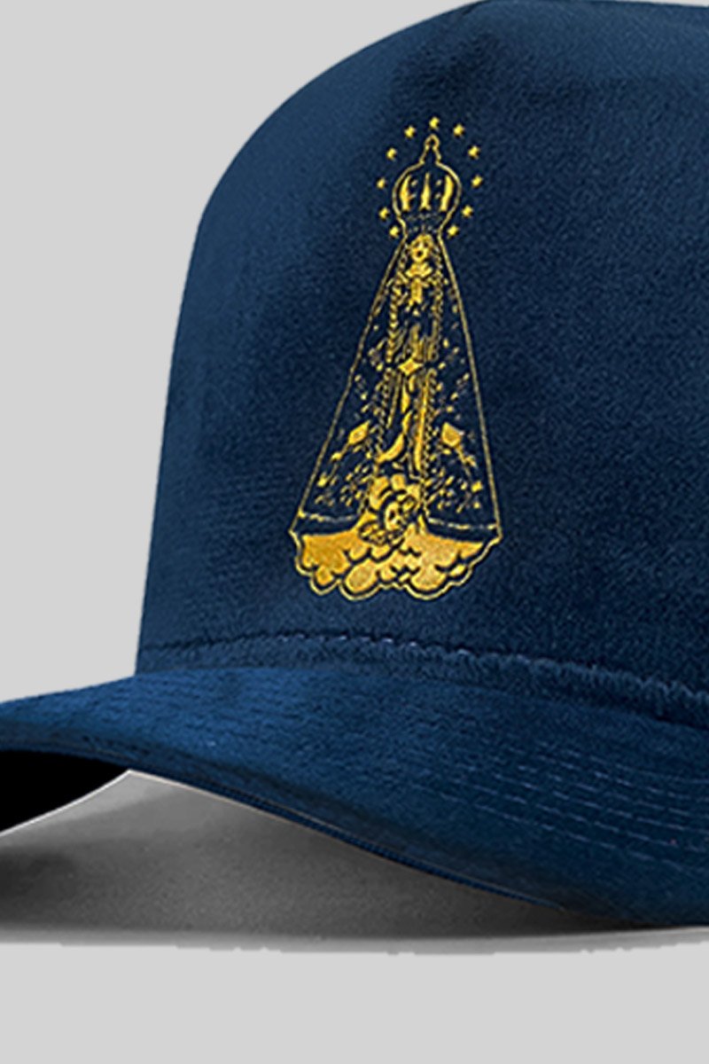Boné Aeroflex OFL Aparecida Veludo Azul