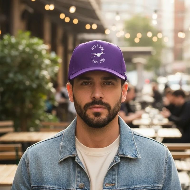 Boné Aeroflex OFL Deus é bom o tempo todo Roxo