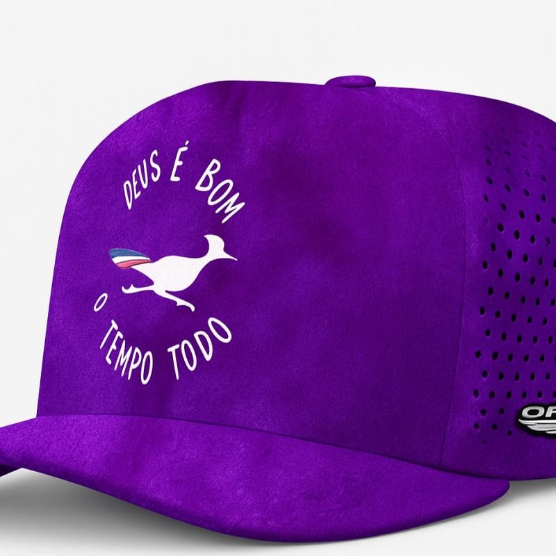 Boné Aeroflex OFL Deus é bom o tempo todo Roxo
