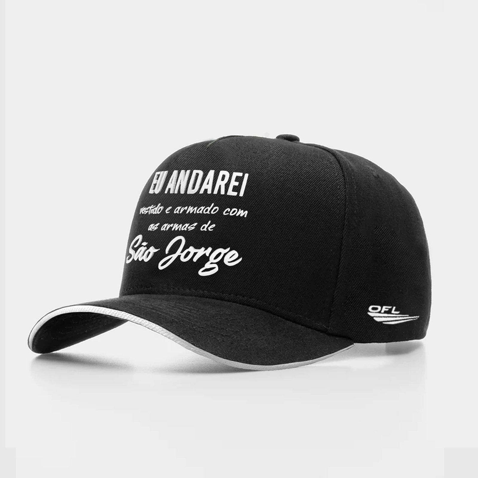 Boné Americano Ofl Eu andarei vestido São Jorge