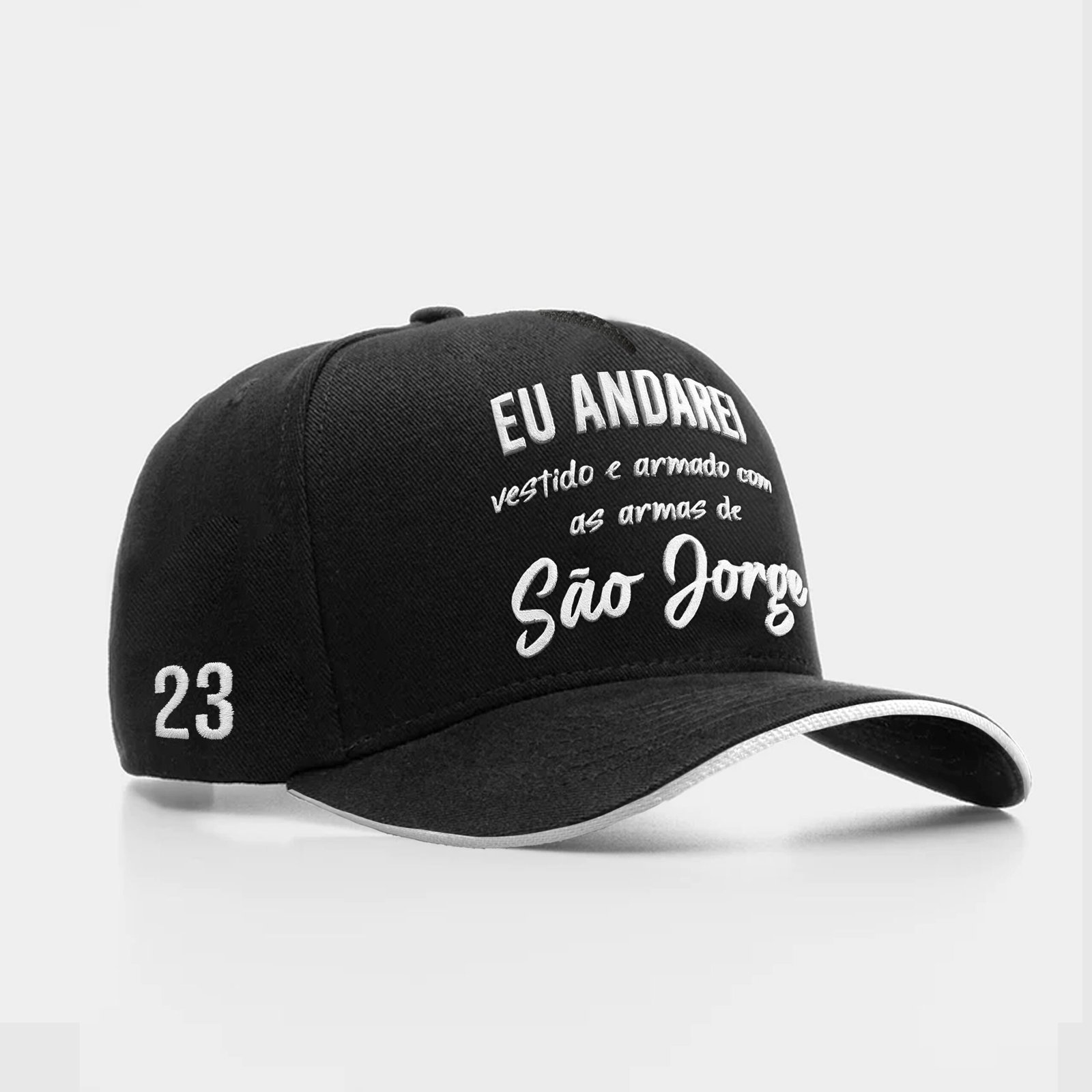 Boné Americano Ofl Eu andarei vestido São Jorge
