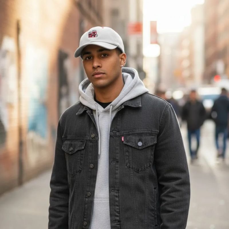 Boné Branco Dad Hat Beisebol OFL Tin