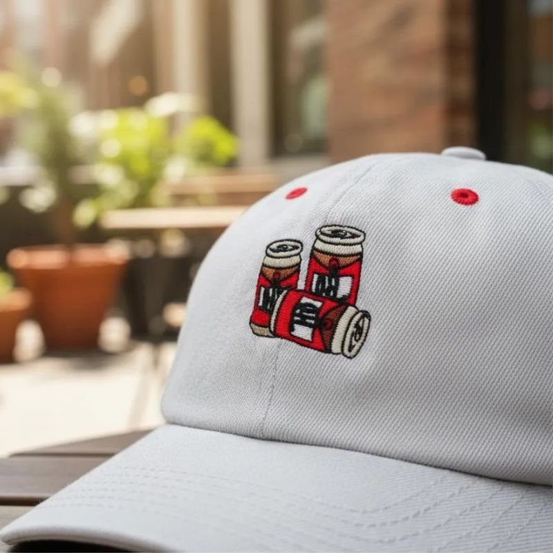 Boné Branco Dad Hat Beisebol OFL Tin