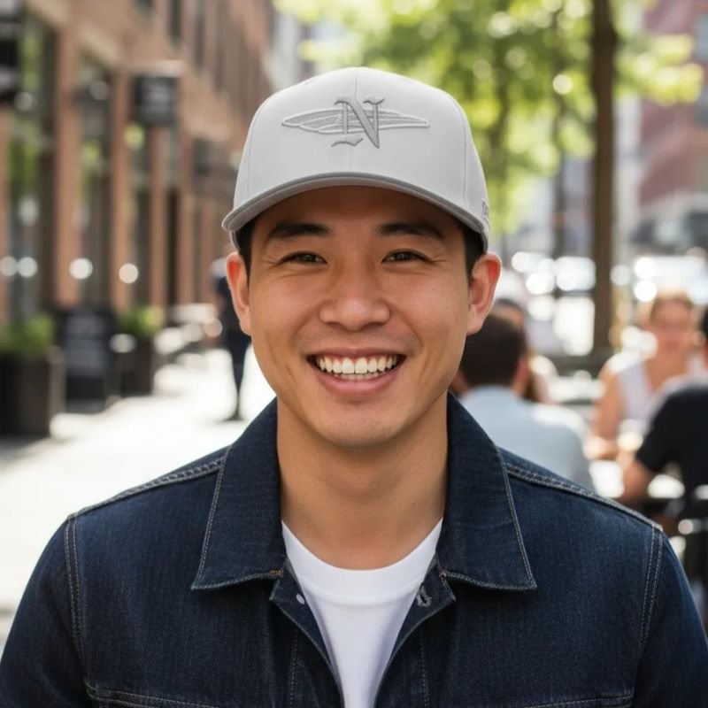 Boné Branco Snapback OFL Iniciais N