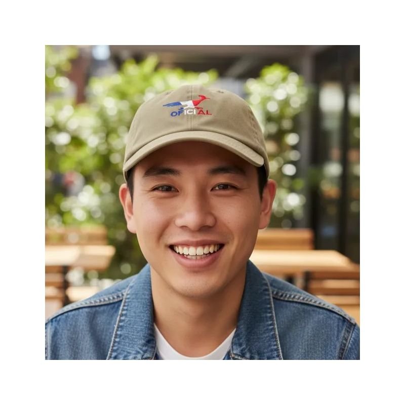 Boné Cinza Greige Dad Hat Beisebol OFL The Embroidery French