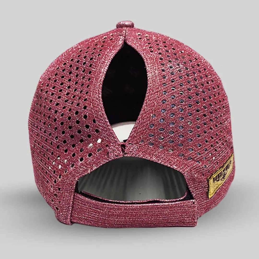 Boné Donna Queen Rabo de Cavalo Glitter Rosa