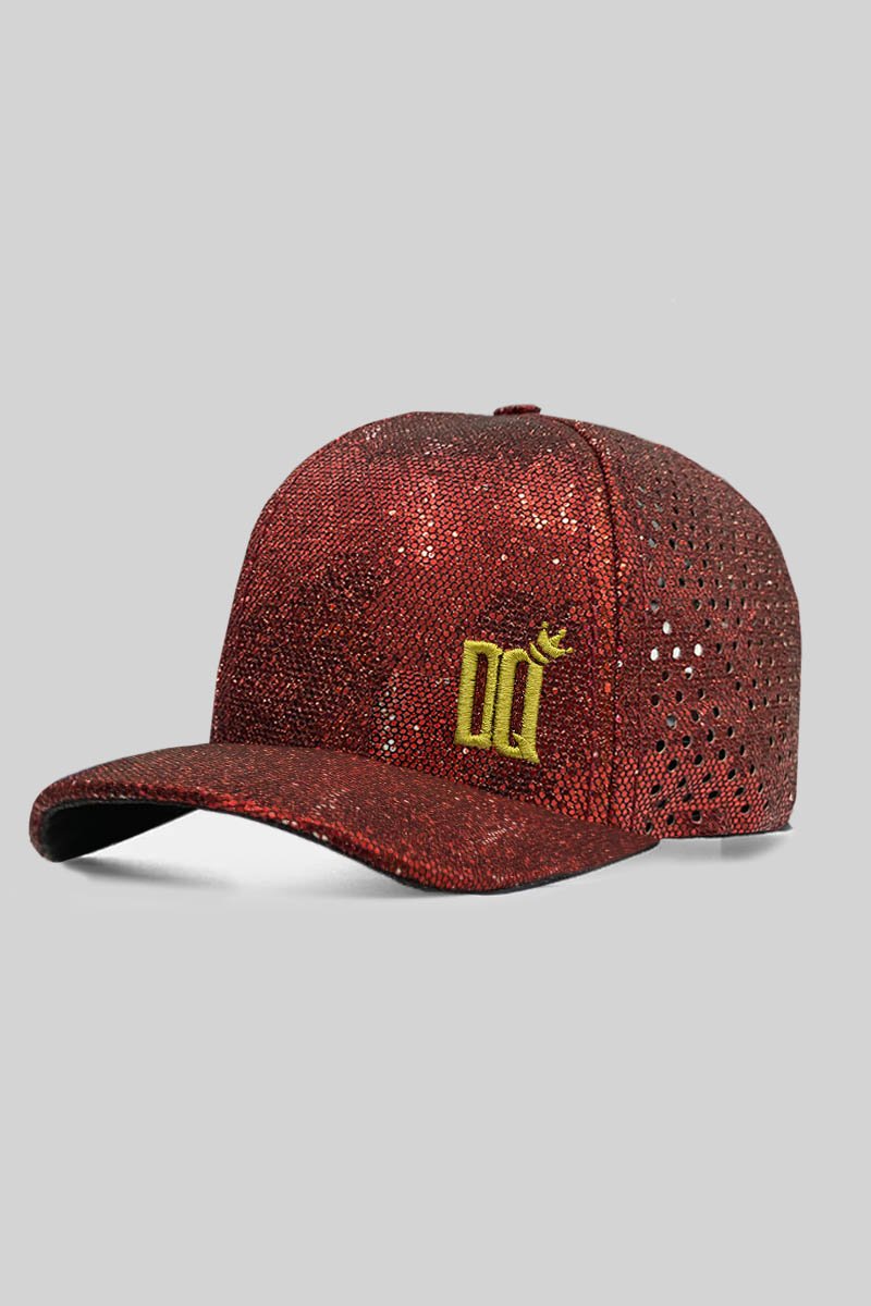 Boné Donna Queen Rabo de Cavalo Glitter vermelho