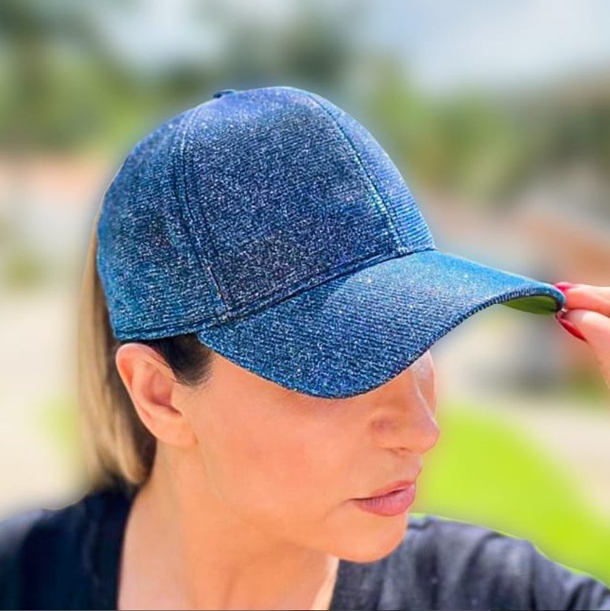 Boné DQ Azul Glitter