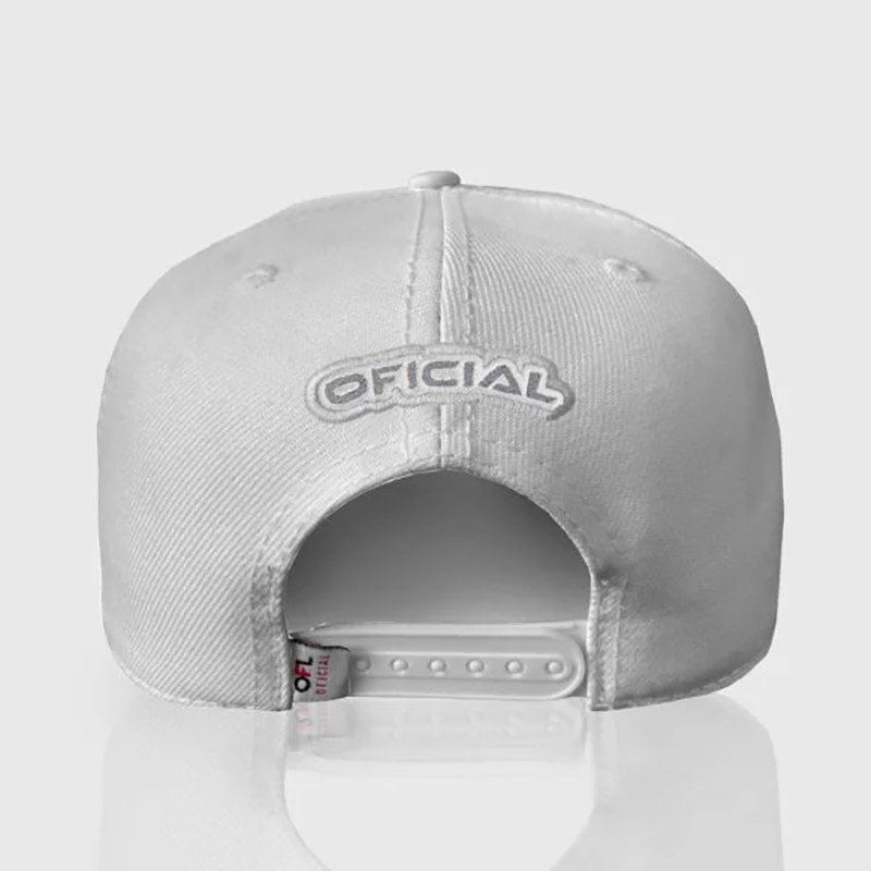 Boné Glitter Snapback OFL Branco Iniciais J