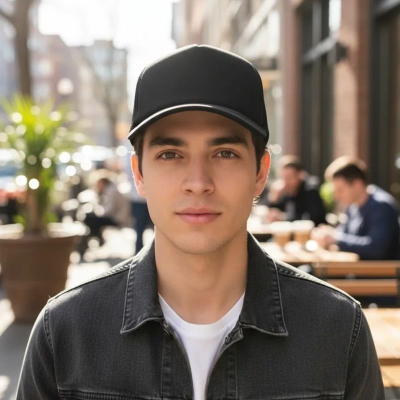 Boné Liso Trucker - Preto