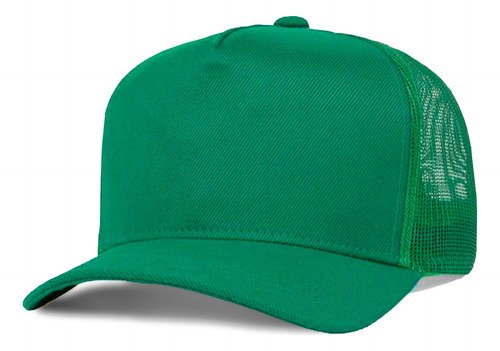 Boné Liso Trucker Tela Aba Curvada Verde Casual