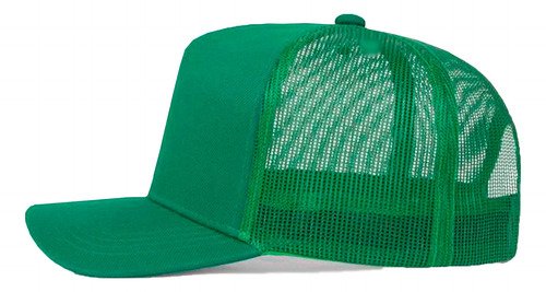 Boné Liso Trucker Tela Aba Curvada Verde Casual
