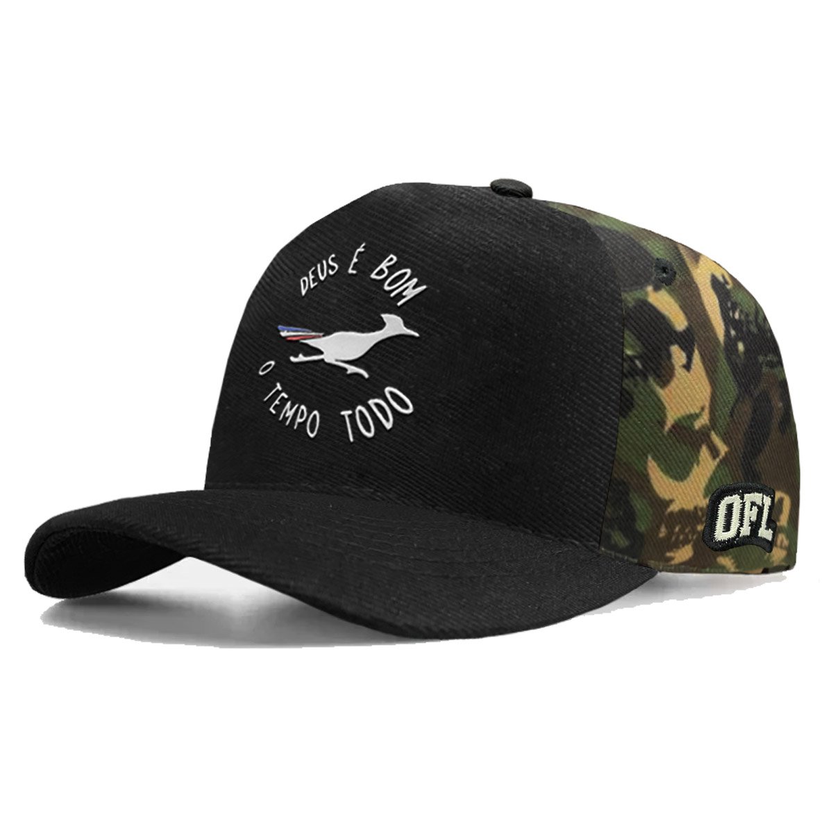 Boné OFL Deus é Bom o Tempo Todo Camuflado
