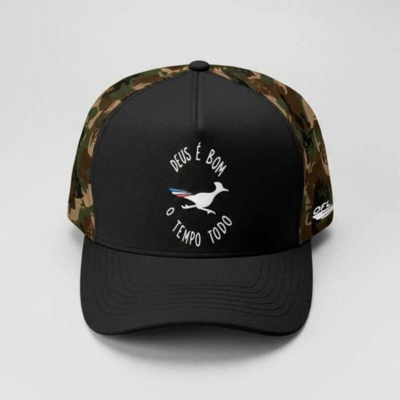 Boné OFL Deus é Bom o Tempo Todo Camuflado