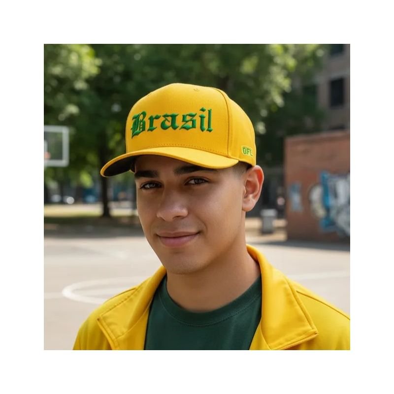 Boné Snapback Brasil OFL Amarelo