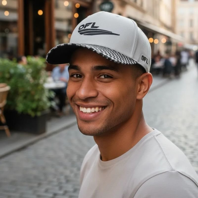 Boné Snapback OFL Aba Quadriculada