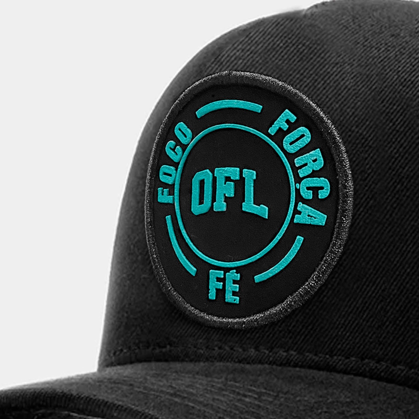 Boné Snapback OFL Foco Força e Fé Blue