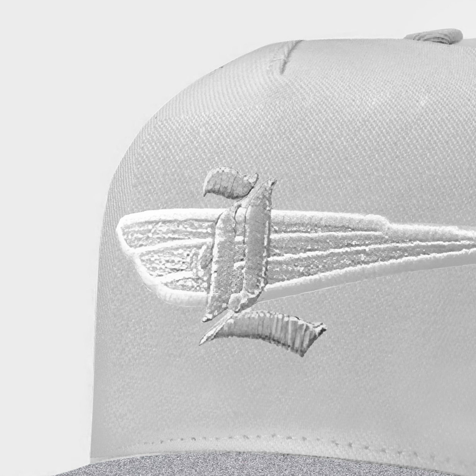 Boné Snapback OFL Gliter Branco Iniciais L