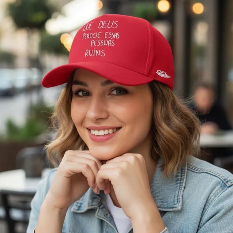 Boné Snapback OFL Pessoas Ruins Pink