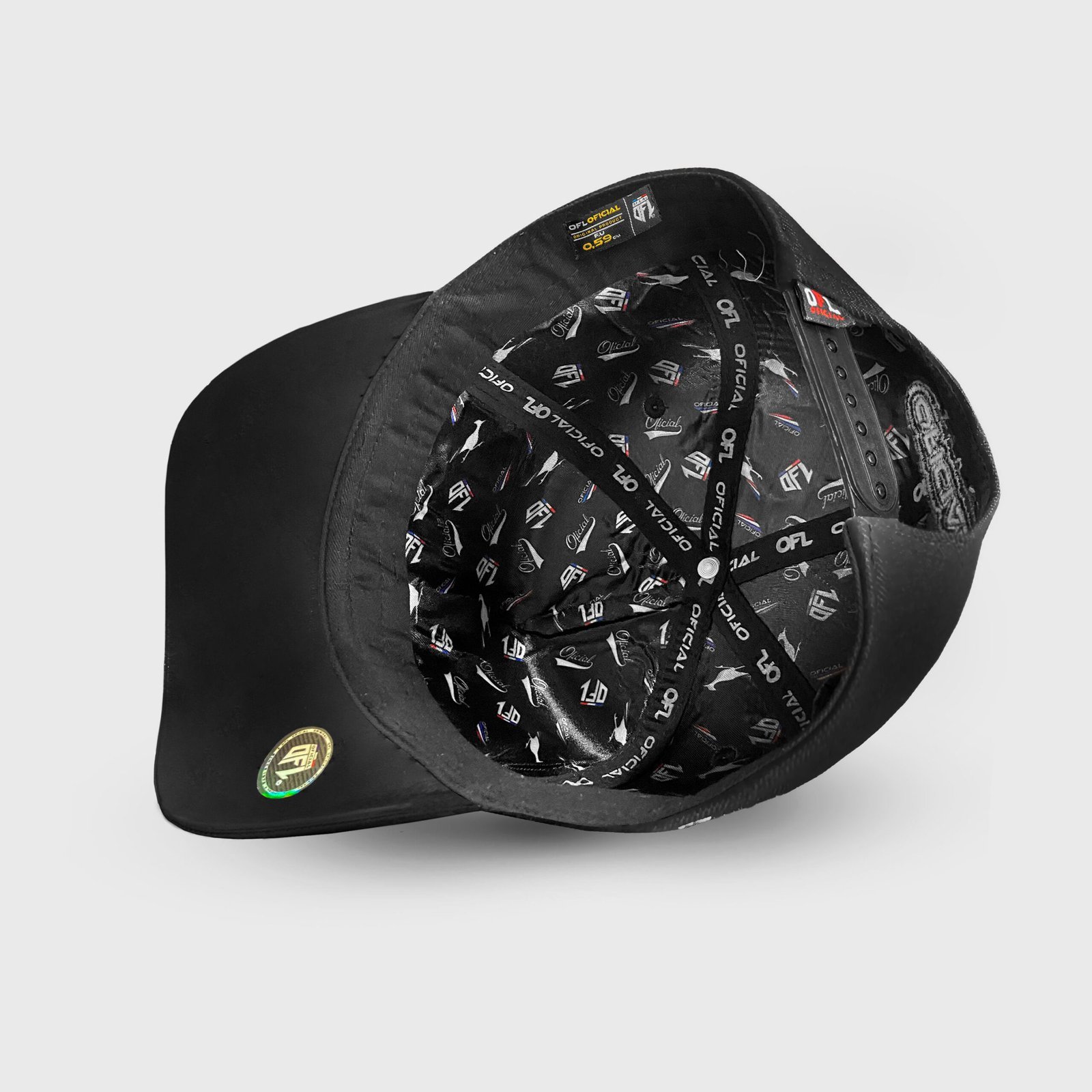 Boné Snapback OFL Preto com Glitter Cinza