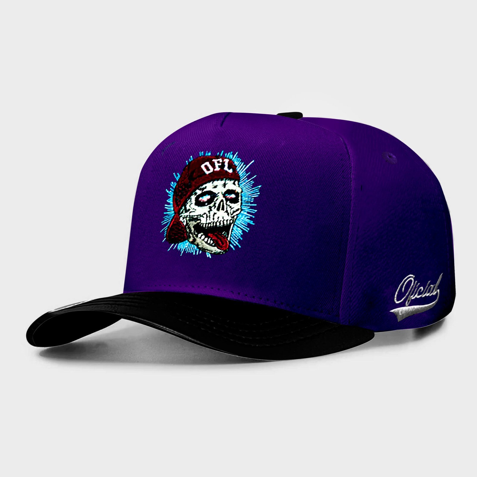 Boné Snapback OFL Skull Roxo