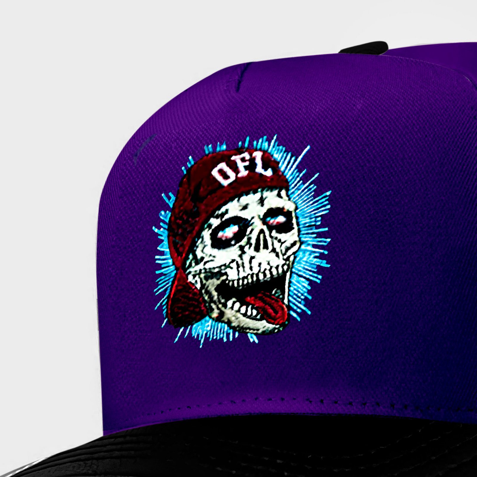 Boné Snapback OFL Skull Roxo