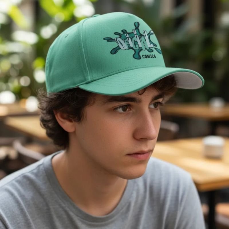 Boné Snapback OFL Splash Comics - Verde Água