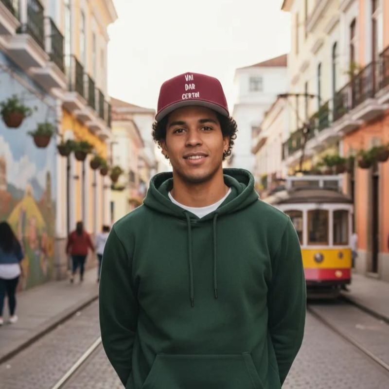 Boné Snapback OFL Vai dar Certo Vinho