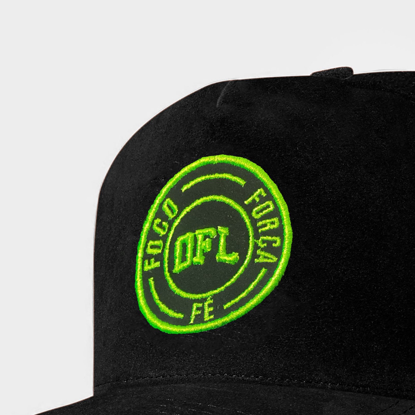 Boné Snapback OFL Verde Foco, Força e Fé