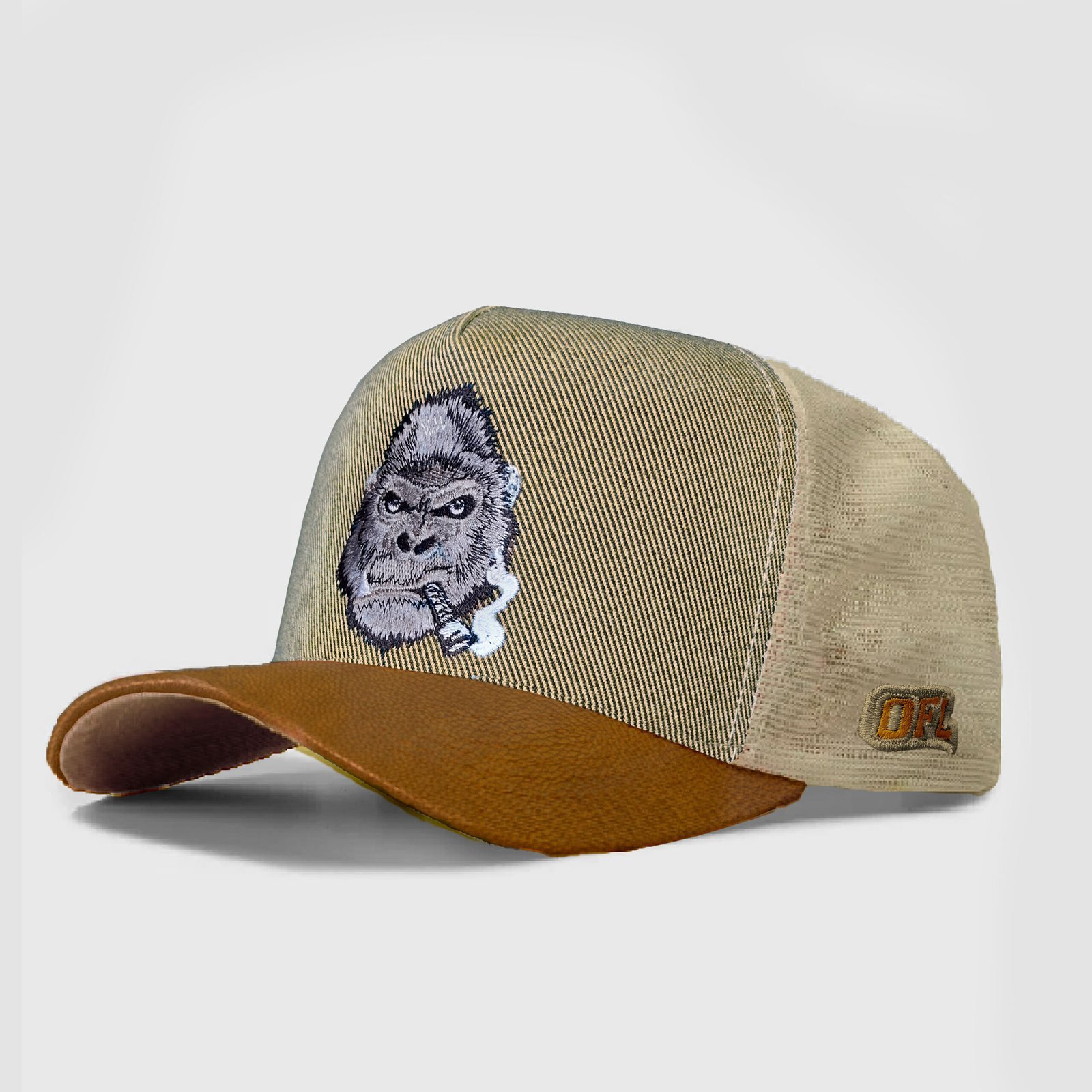 Boné Trucker OFL kong Bege