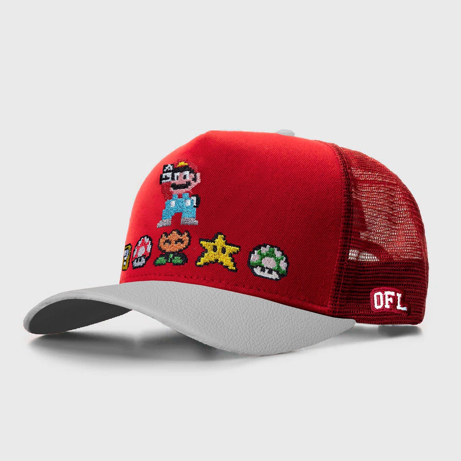 Boné Trucker OFL Super Mario Bros Red