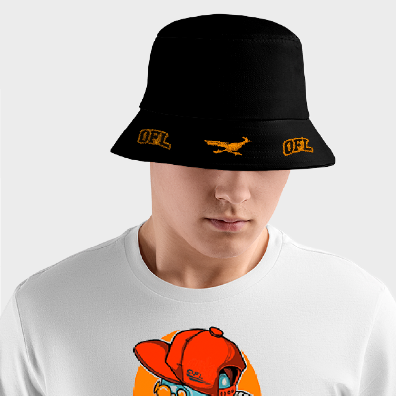 Bucket Hat Dupla Face OFL Laranja