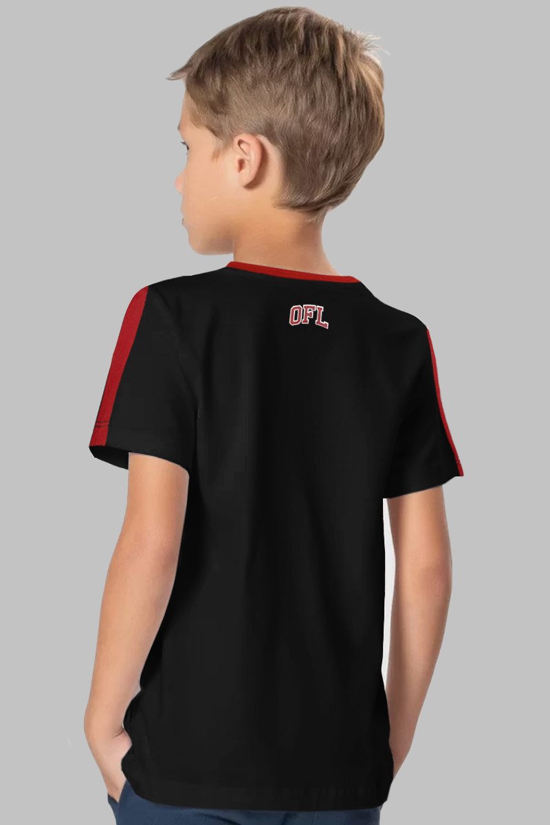 Camiseta Infantil OFL Casual Viés Red