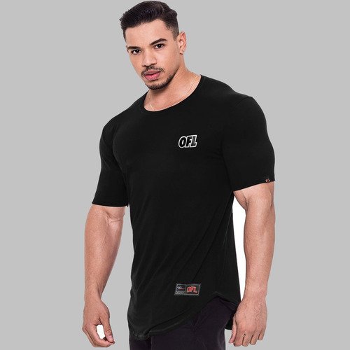 Camiseta Long Line Barra Arredondada 100% Algodão Fio 30.1