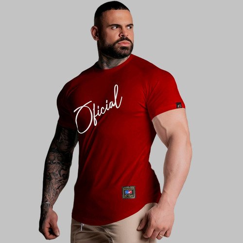 Camiseta Long Line Oficial Barra Arredondada 100% Algodão