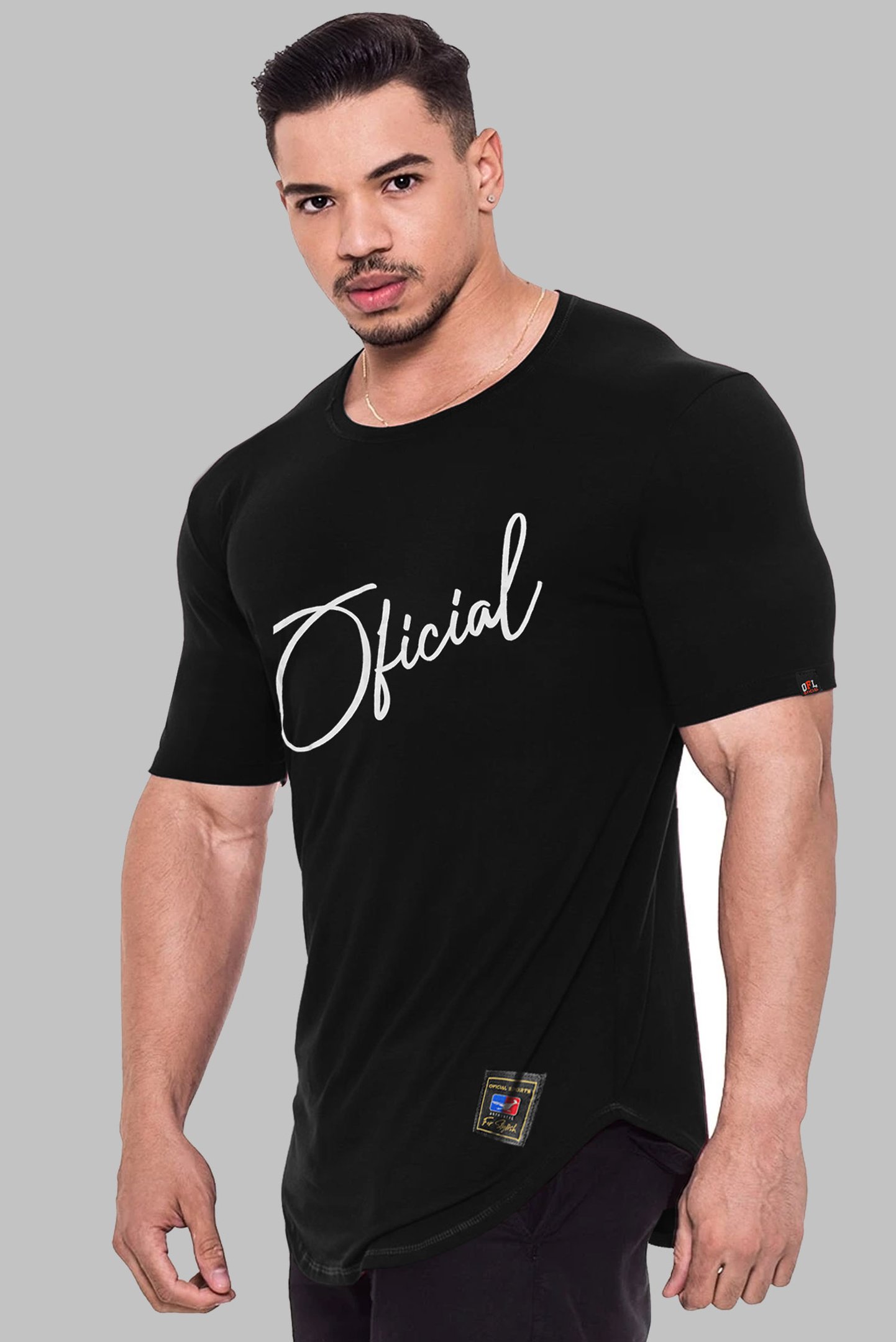 Camiseta Long Line Oficial Signature