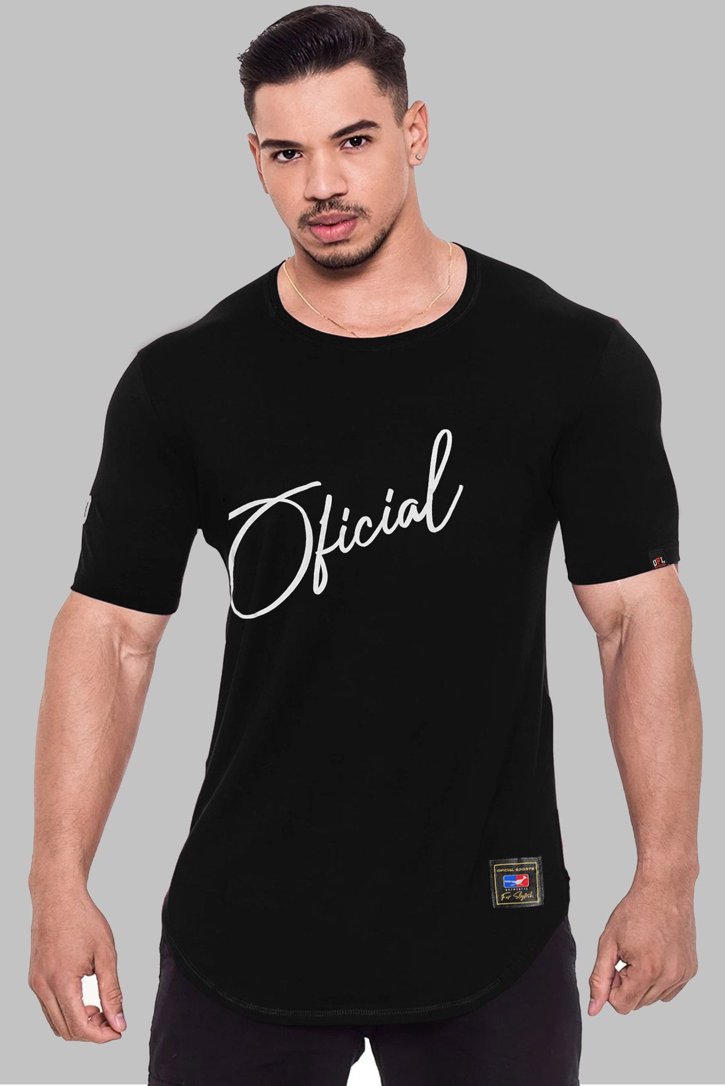 Camiseta Long Line Oficial Signature