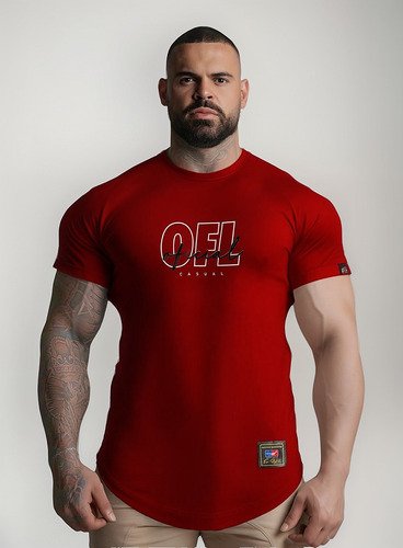 Camiseta Long Line Ofl Casual 100% Algodão Fio 30.1