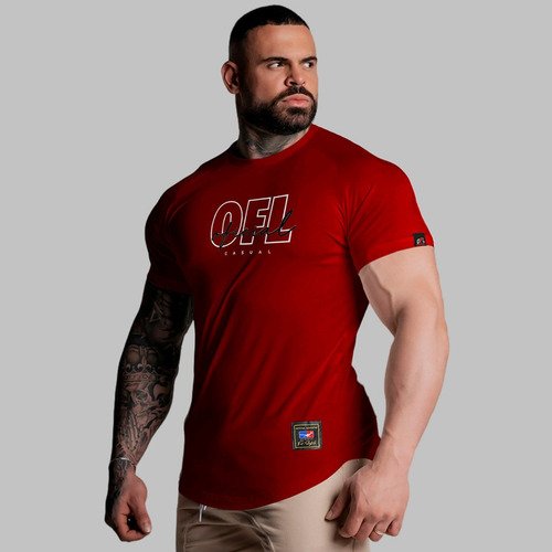 Camiseta Long Line Ofl Casual 100% Algodão Fio 30.1