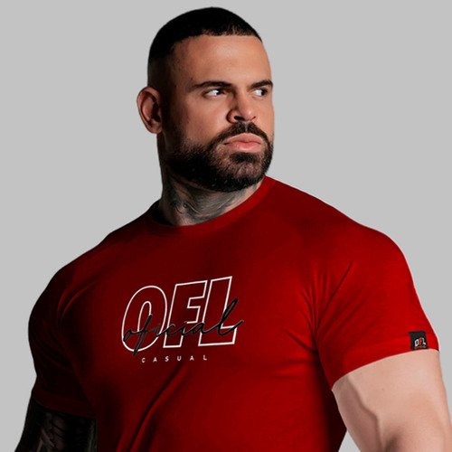 Camiseta Long Line Ofl Casual 100% Algodão Fio 30.1