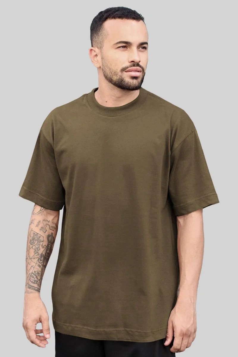 Camiseta Oversized Lisa Malha Penteada Capuccino