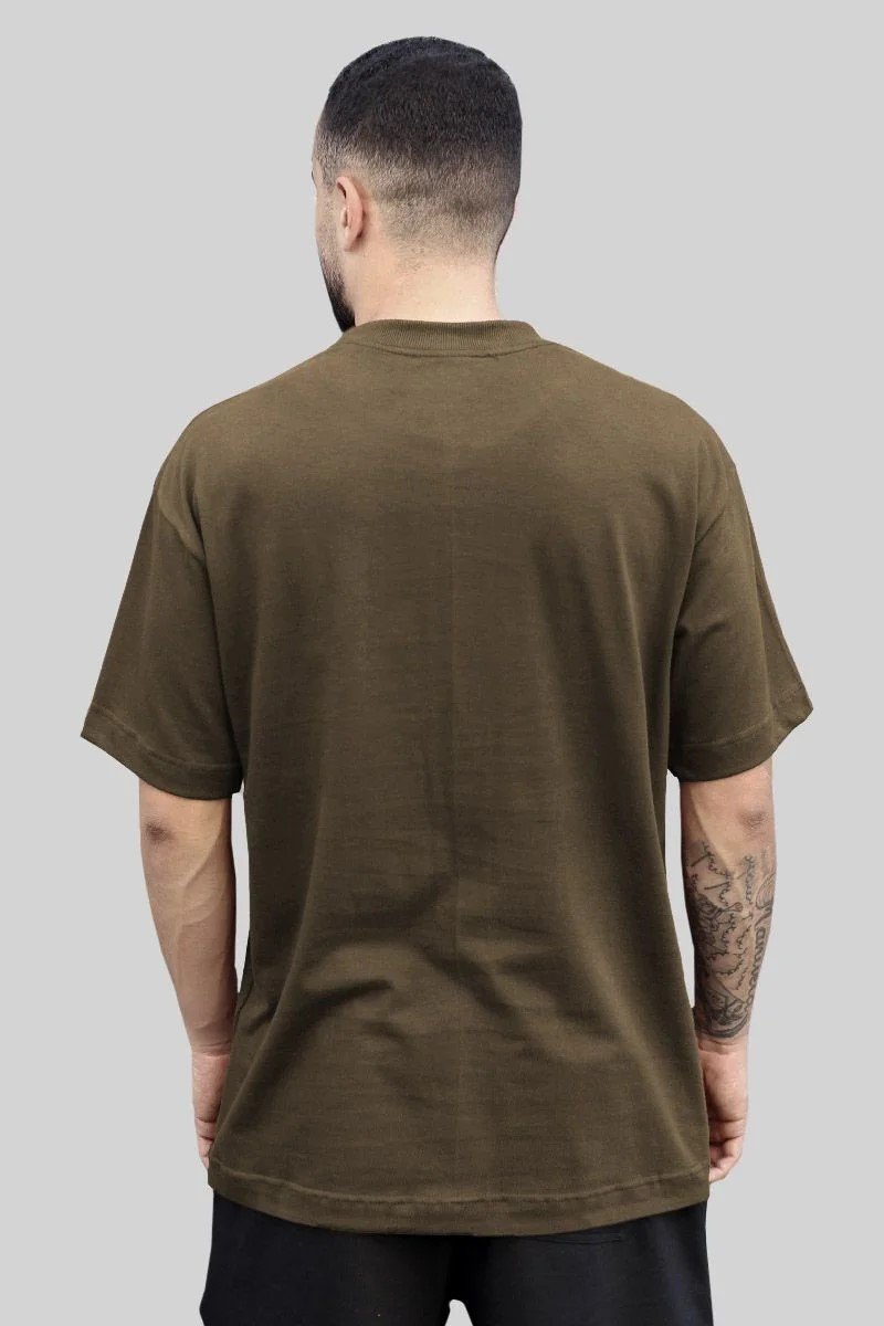 Camiseta Oversized Lisa Malha Penteada Capuccino