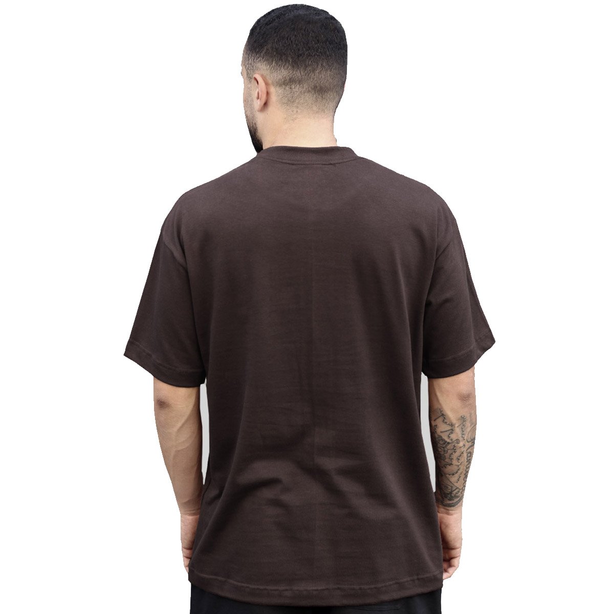 Camiseta Oversized Lisa Malhão Oficial Marrom