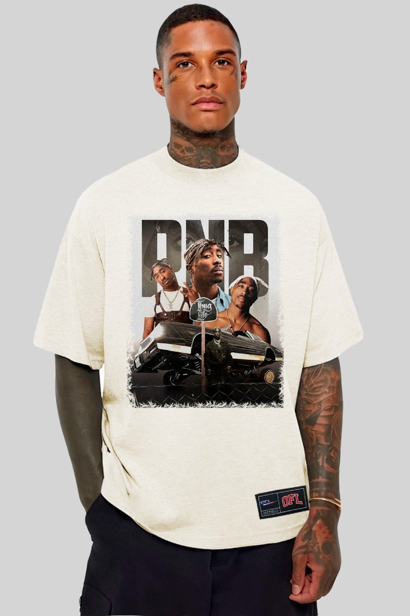 Camiseta Oversized Oficial 2Pac Gângster