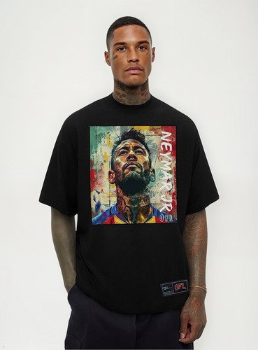 Camiseta Oversized Oficial Mosaico Neymar