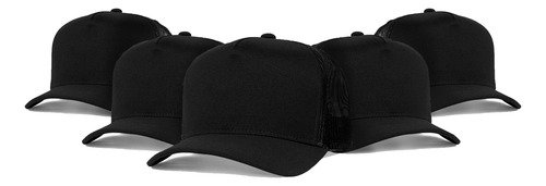 Kits 100 Bonés Lisos Trucker Tela Preto Aba Curva Casual