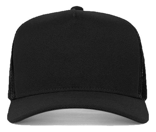 Kits 20 Bonés Lisos Trucker Tela Preto Aba Curva Casual