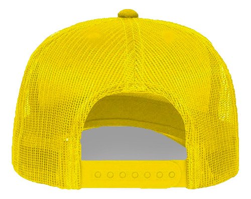 Kits 50 Bonés Lisos Trucker Tela Amarelo Aba Curva Casual