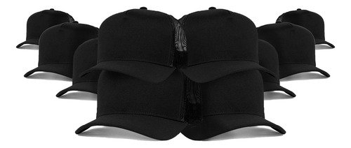 Kits 50 Bonés Lisos Trucker Tela Preto Aba Curva Casual